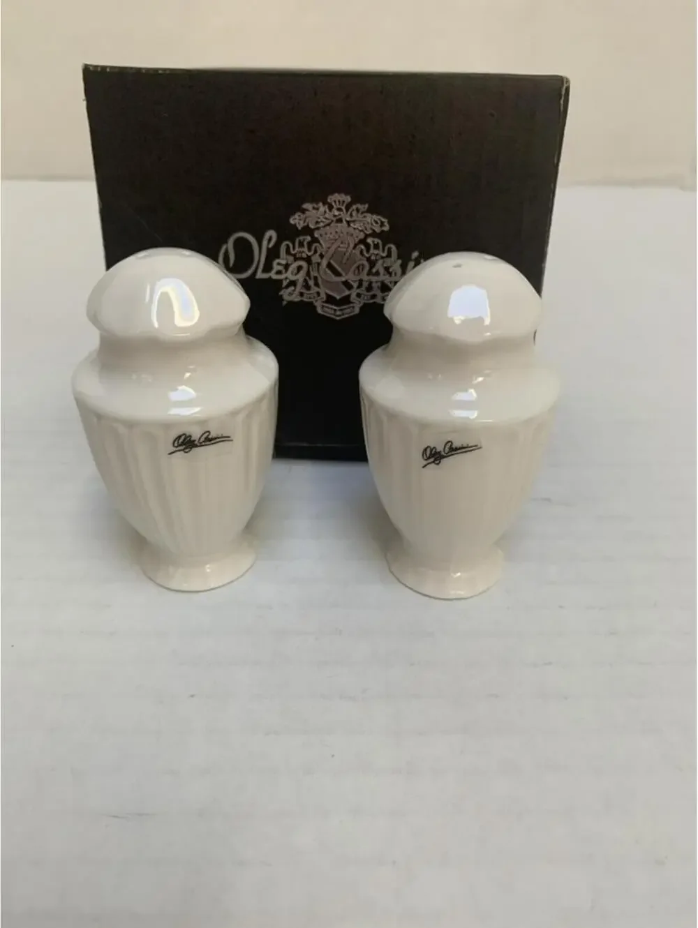 Salt and Pepper Shakers Oleg Cassini Fine Porcelain